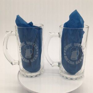 16 oz. Custom Engraved Save Water Drink Beer Sports Mug with Handle